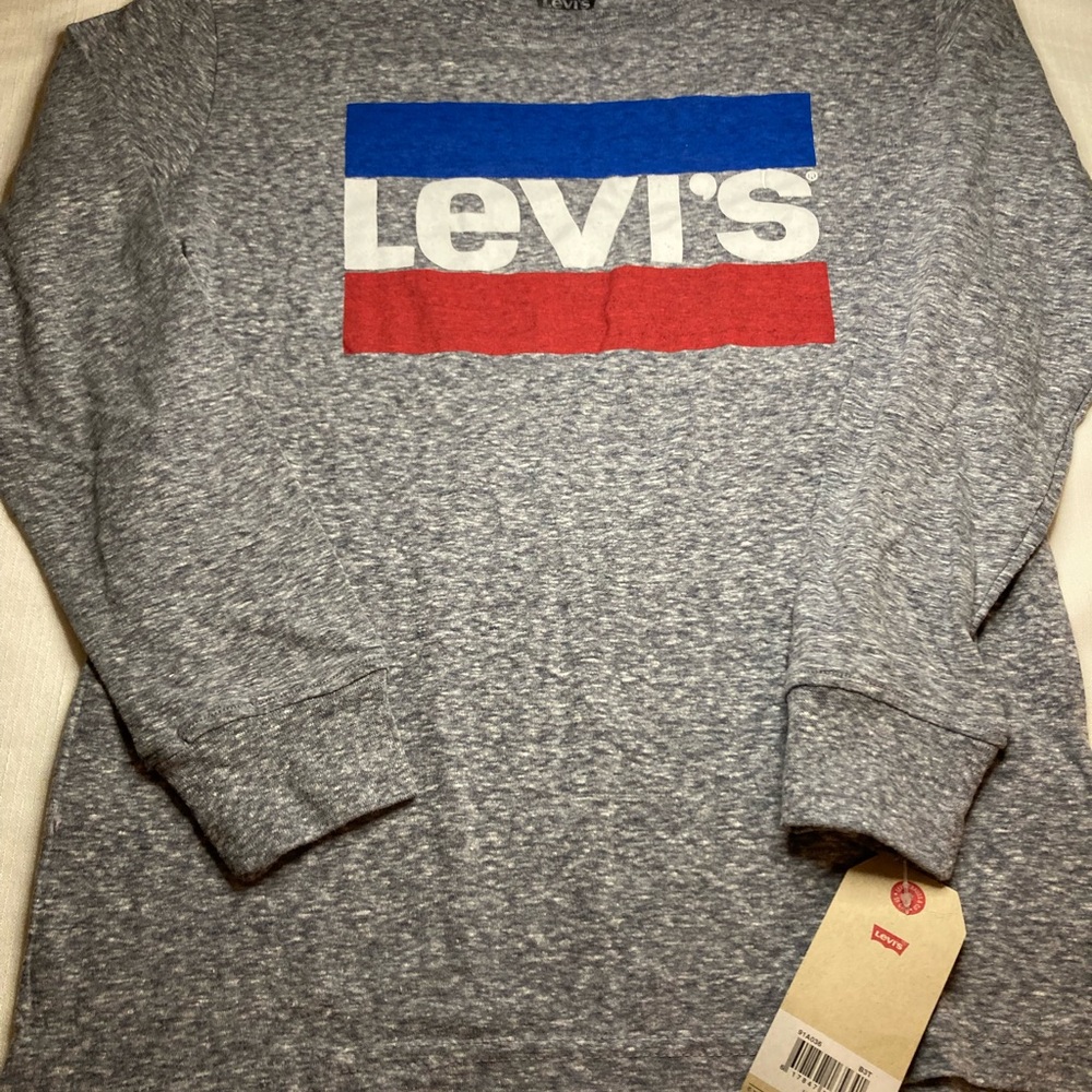 Levi's Heather Gray and Blue Tee